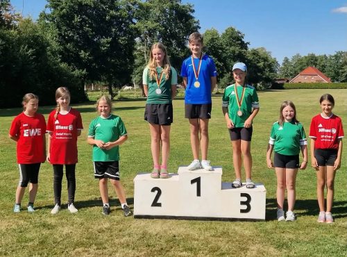 Lisa, Amke & Theda belegen Platz 4, 6 und 8 in einer starken Konkurrenz der wJ D